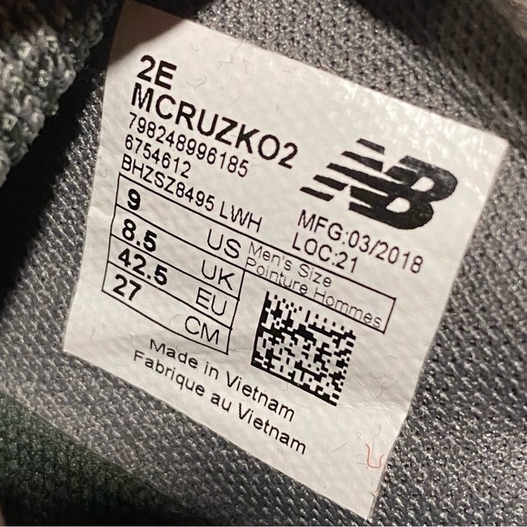 MEN’S NEW BALANCE FRESH FOAM CRUZ KNIT MCRUZKO2 SHOES, MILITARY OLIVE 9 2E WIDE - Picture 14 of 14